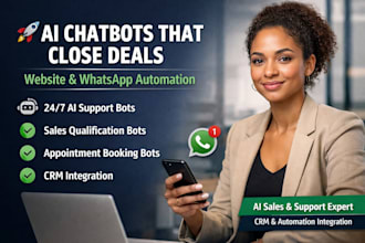 build website ai support bots and whatsapp ai sales bots
