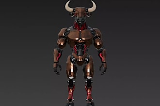 fabricate 3d sci fi mech character,robotic animals, monster,cinematic game,webot