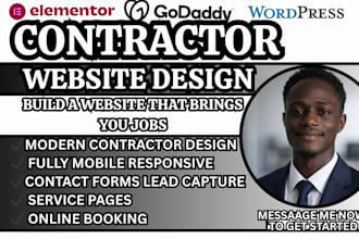 contractor website handyman website local contractor site repair service website