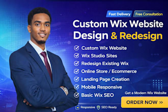 design a custom website on wix, wix studio and redesign your wix site
