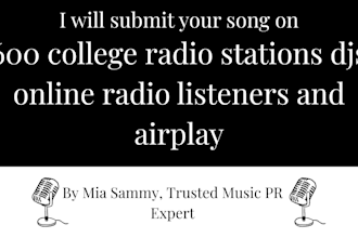submit your song on 600 college radio stations djs online radio listeners