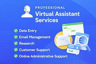 do data entry and virtual assistant tasks professionally