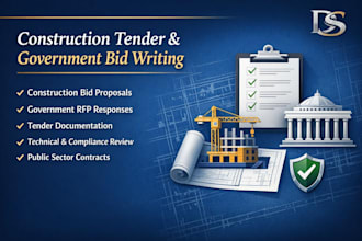 write construction tender bid proposal and rfp response for government contracts