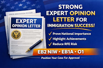 write eb2 niw expert opinion letter for uscis