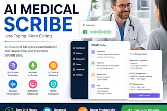 develop ai medical scribe app, soap note generator hipaa healthcare ai software