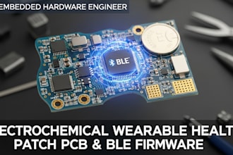 do embedded hardware, electrochemical wearable health patch pcb and ble firmware