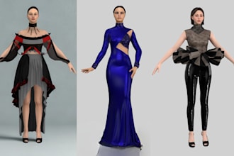 create 3d fashion apparel 3d garment 3d outfit cloth mockup for your production