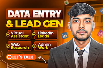 do excel data entry, form filling, copy paste, research and lead generation