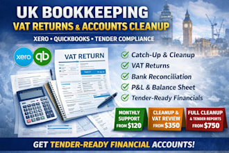 clean up UK bookkeeping for vat and tender compliance