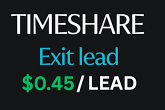 provide fresh timeshare exit leads