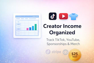 organize creator income from tiktok, youtube, sponsorships and merch