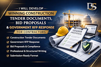 write winning construction tender bid proposals  gov rfp response for contractor