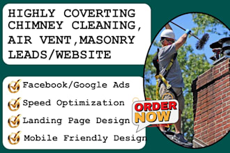 generate chimney cleaning airduct hvac masonry leads and build chimney website