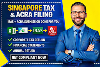 file singapore tax return and financials with iras and acra
