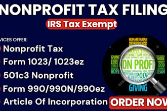 prepare and efile nonprofit tax form 990, 990ez, 990n, 1023