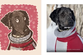 draw your dog portrait in epic pastels style