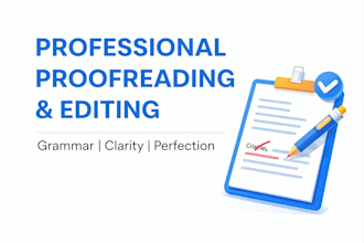 proofread and edit your english documents professionally
