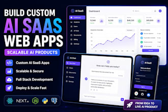 build custom ai saas web apps and scalable ai products