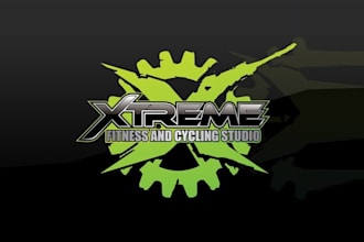 make traditional logo for xtreme fitness and cycling studio