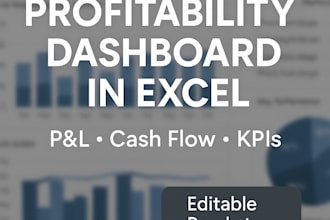 create an excel profitability dashboard