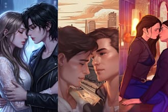 design gay romantasy mafia lgbtq young adult romance book cover art characters