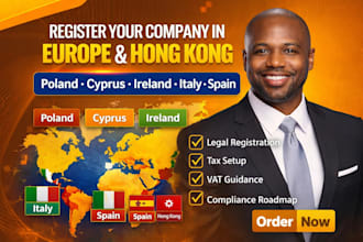 do poland, cyprus, ireland, italy, spain and hong kong company registration