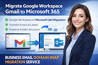 migrate google workspace gmail to microsoft 365 business email domain email imap