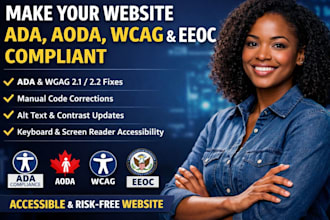 make your website eeoc, ada, aoda, wcag compliant by code fix