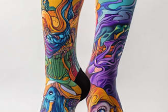 design custom and unique socks design