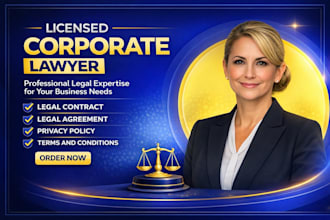 be your lawyer for legal agreements,contracts,terms and conditions,nda,lawsuits