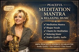 record peaceful meditation mantra, relaxing music, bhajan, chants for meditation