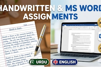 provide expert handwritten or ms word assignments