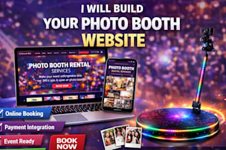 360 photo booth website  wordpress party rental website photobooth party rental