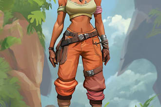 create 2d game character or 2d game character
