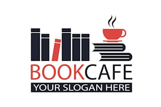 design a stylish vintage book logo with classic and literary charm