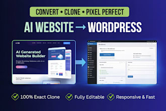 convert clone migrate ai generated websites to wordpress