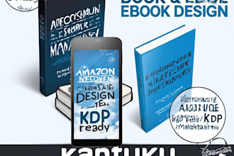 do book cover design ebook cover design, kdp book cover, book design