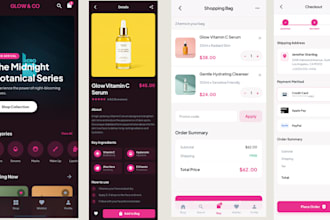 create a responsive beauty shopping app for skincare and cosmetics