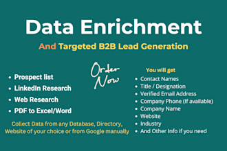 do data enrichment, email search, b2b lead generation