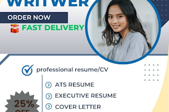 a professional ats resume, coverv letter and modern resume designer