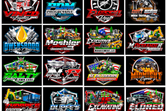 design automotive, trucking, excavator logo