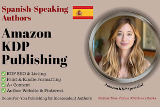 publish your book on amazon KDP with SEO and formatting