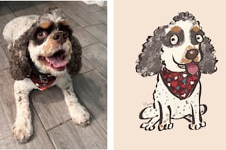 draw your dog portrait in epic pastels style