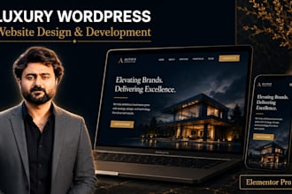 develop a perfect luxury wordpress website with elementor