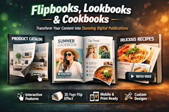 design your flipbook, flipsnack, publuu, heyzine, lookbook, cookbook, lulubook