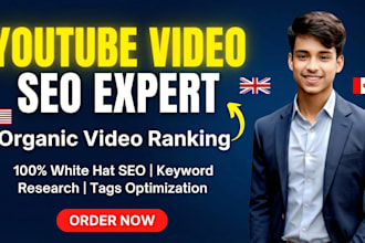be your youtube SEO expert to optimize your video ranking