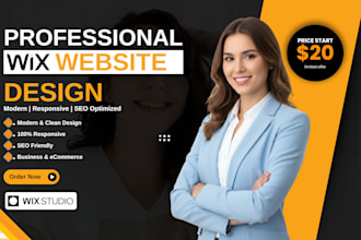 design professional wix website, wix studio site or redesign wix page