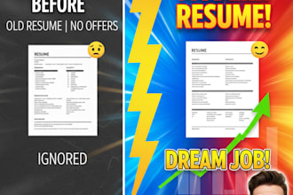 create a professional ats friendly resume and CV design