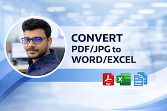 convert PDF, jpg to excel, word without losing formatting