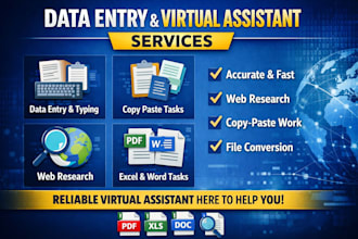do data entry, typing and copy paste work accurately